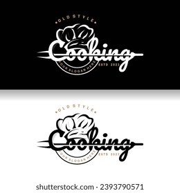 Chef Logo Design Cooking Inspiration And Chef Hat With Simple Lines For Restaurant Business Brands