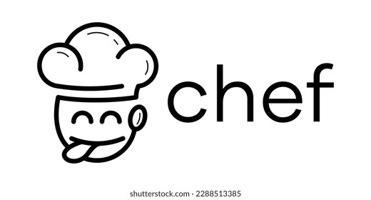 ilustración vectorial del diseño del logotipo del chef