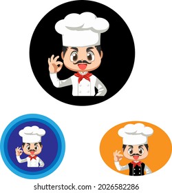 chef logo design, illustration vector graphic. perfect for restaurant, onlyn shop an company.