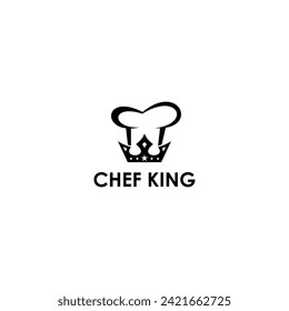 Chef logo design. Chef king logo. Hotel. Cook. Restaurant. Business. Finance. Creative chef. Food cooking. King. Modern. Premium template