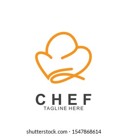 Chef logo design with modern concept. Cooking chef vector template design