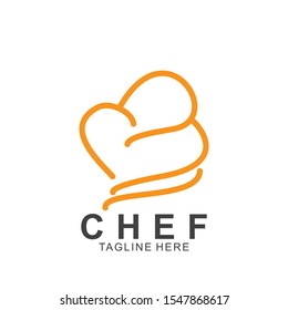 Chef logo design with modern concept. Cooking chef vector template design
