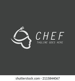 Chef logo design template. Food icon design concept. Vector illustration