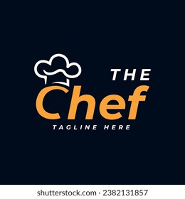 Chef logo design typography lettering for restaurant and food service