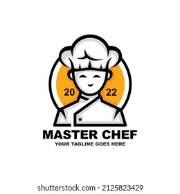 Chef logo design vector illustration. Restaurant logo