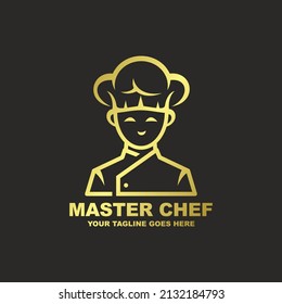 Chef logo design vector illustration. Restaurant logo