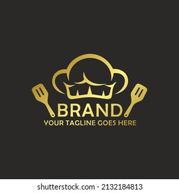 Chef logo design vector illustration. Restaurant logo