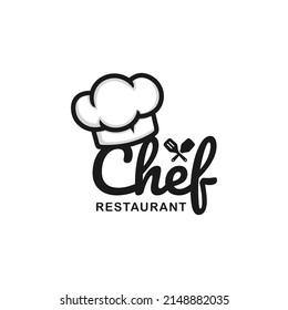 Chef logo design vector illustration. Restaurant logo