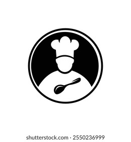 Ilustración vectorial de diseño de logotipo de chef, Vector de símbolo de restaurante