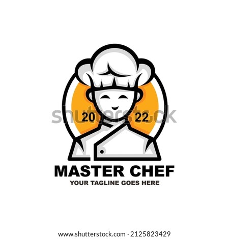 Chef logo design vector illustration. Restaurant logo
