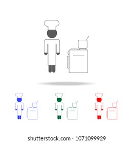 Chef logo. Elements of people profession in multi icons. Premium quality graphic design icon. Simple icon for websites, web design, mobile app, info graphics on white background