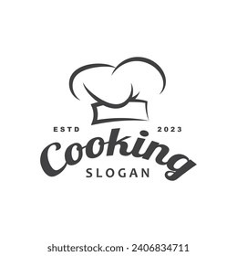 chef logo  chef hat  cooking  and catering logo  vektor design