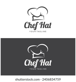 chef logo  chef hat  cooking  and catering logo  vektor design