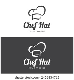 chef logo  chef hat  cooking  and catering logo  vektor design