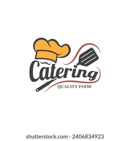 chef logo  chef hat  cooking  and catering logo  vektor design