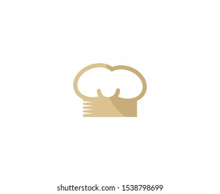 Chef logo hat icon vector  