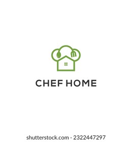 Chef Logo. Chef and Home logo vector illustration template	