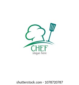 Chef logo icon design template. Resto cooking vector illustration