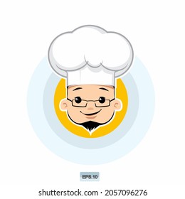 Chef Logo icon Vector on the white background