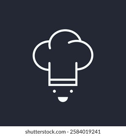 Chef Logo Inspiration. Vector Stock. Stroke Editable