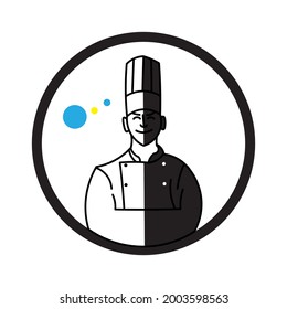 Chef logo isolated on white background