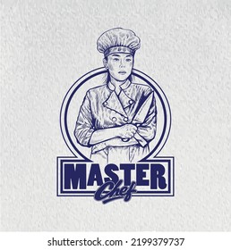 chef logo isolated on white background
