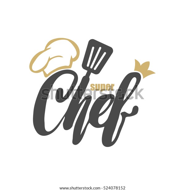 Logotipo do Chef. Lettering Mão letras: vetor stock (livre de direitos ...