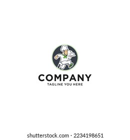 chef logo Chef man design. chef logo template vector illustration