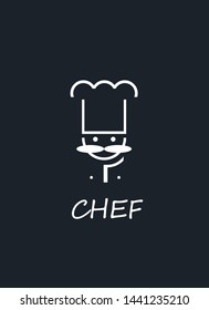 Chef logo on blue background