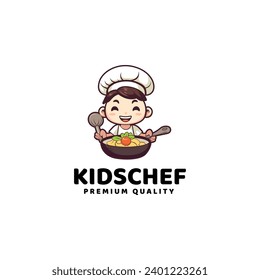 chef logo on white background. Vector illustration for tshirt, website, print, clip art and poster