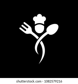 Chef Logo, People With Spoon And Fork Logo