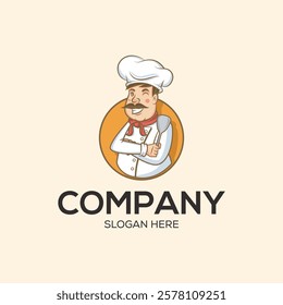 chef logo for restaurant and cafe