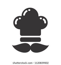 Chef logo. Restaurant icon. Hat symbol. Vector eps 08.