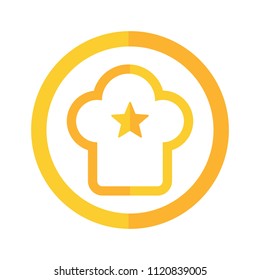 Chef logo. Restaurant icon. Hat symbol. Vector eps 08.