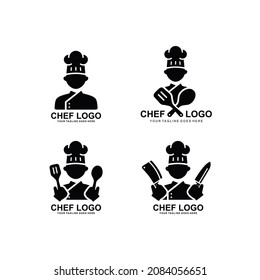 Chef logo set vector illustration