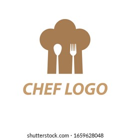 Chef logo with spoon and fork inside the chef hat.