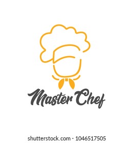 Chef logo. Symbol icon logo design. EPS 10. White background, White isolated