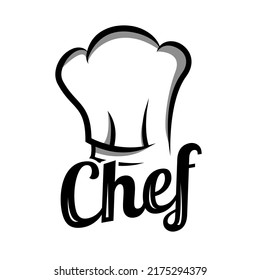 chef logo template in the form of toque blanches on isolated background