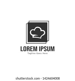 Chef logo template with frame. Modern chef logo vector illustration