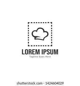 Chef logo template with frame. Modern chef logo vector illustration