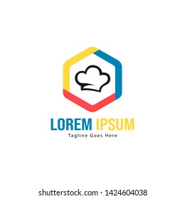 Chef logo template with frame. Modern chef logo vector illustration