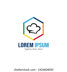 Chef logo template with frame. Modern chef logo vector illustration