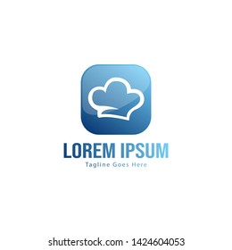 Chef logo template with frame. Modern chef logo vector illustration