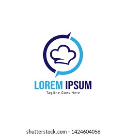 Chef logo template with frame. Modern chef logo vector illustration
