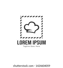 Chef logo template with frame. Modern chef logo vector illustration