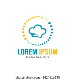 Chef logo template with frame. Modern chef logo vector illustration for business