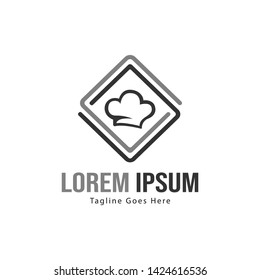 Chef logo template with frame. Modern chef logo vector illustration for business