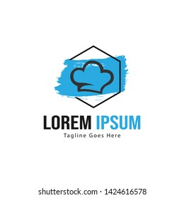 Chef logo template with frame. Modern chef logo vector illustration for business