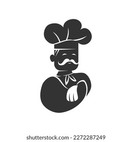 chef logo template Icon Illustration Brand Identity.Isolated and flat illustration. Vector graphic