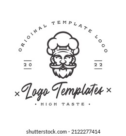 chef logo template. vector chef logo.